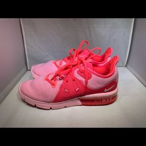 PreOwned Nike Air Max Sequent 3 Women's 7.5 Running Shoe Hot Punch Pink